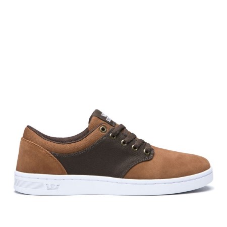 Supra Chino Court Mens Low Tops Shoes Brown UK 62ECL